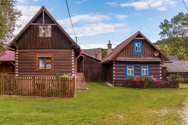 Old Wooden Houses Village Osturna Spiska Magura Region Slovakia — Stock Photo, Image