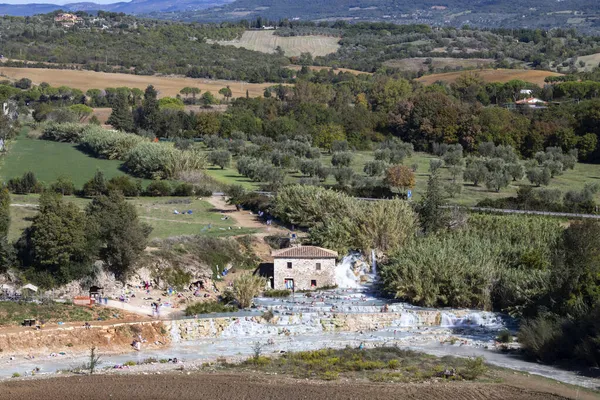 Cascate Del Mulino Saturnia Toscana Italia — Foto de Stock