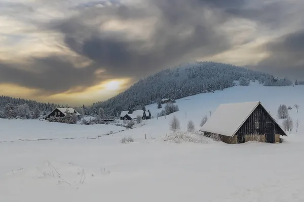 Jizerka Settlemen Aldeia Partes Korenov Região Liberec Boêmia Norte República — Fotografia de Stock