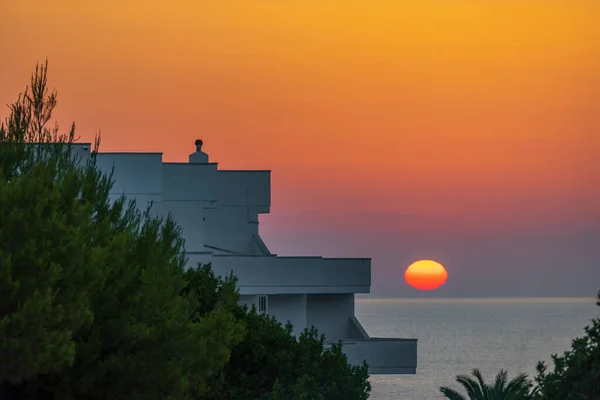 Ηλιοβασίλεμα Στο Rodi Garganico Εθνικό Πάρκο Gargano Apulia Ιταλία — Φωτογραφία Αρχείου