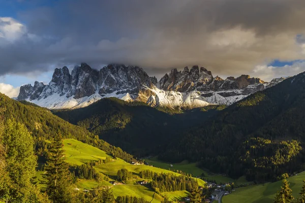 Krásná Krajina Italských Dolomitů Blízkosti Santa Magdaleny — Stock fotografie