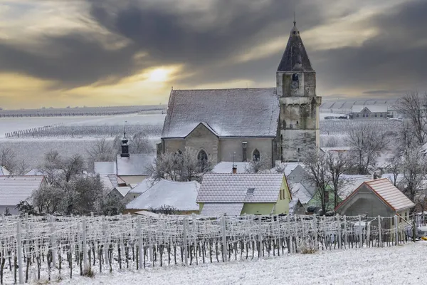 Eglise Hnanice Avec Vignoble Région Znojmo Moravie Sud République Tchèque — Photo