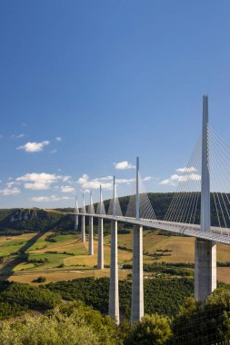 Çok gerimli kablo, Millau Viyadük 'ü Tarn Nehri vadisinde, Aveyron Kalkış, Fransa