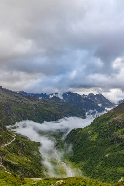 Типовий Альпійський Ландшафт Швейцарських Альп Поблизу Sustenstrasse Urner Alps Canton — стокове фото