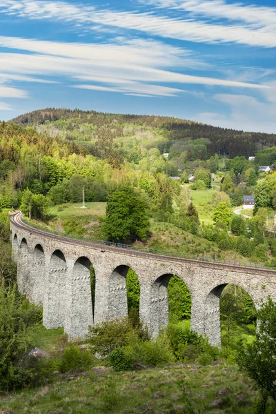 Viaduto Ferroviário Novina Krystofovo Udoli Northern Bohemia República Checa — Fotografia de Stock