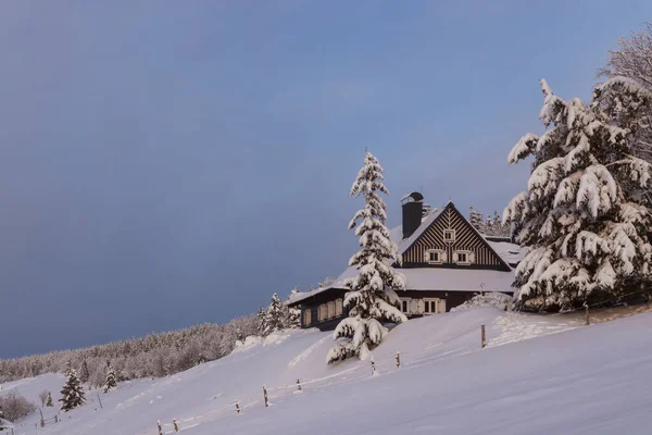 Vinterlandskap Runt Mala Upa Giant Mountains Krkonose Östra Böhmen Tjeckien — Stockfoto