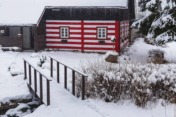 捷克共和国东波希米亚Orlicke山的旧木制木屋 — 图库照片
