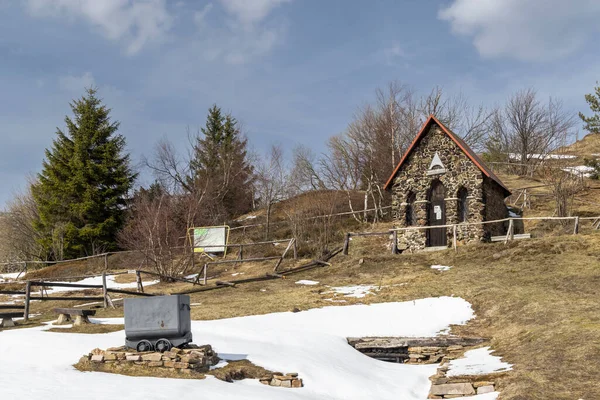 Mednik Hill 教科文组织世界遗产 15世纪至19世纪Erzgebirge山区采矿区的一部分 — 图库照片