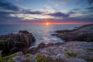 Quiberon, Morbihan, Brittany, Fransa kıyı şeridi