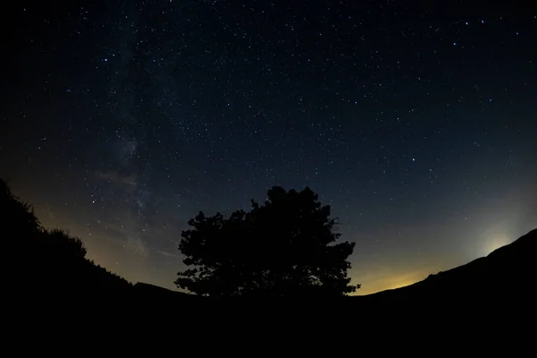 Nachthimmel Mit Milchstraße Slowakei — Stockfoto