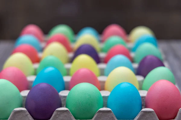 Área Puesta Fuera Huevos Pascua Colores — Foto de Stock