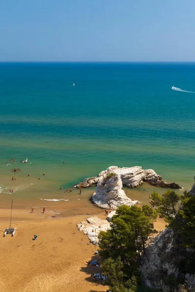 Beach Vieste National Park Gargano Apulia Italy — Stock Photo, Image