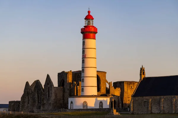 Saint Mathieu Lighthouthougonvelin Pointe Saint Mathieu Plougonvelin France Finistere — 스톡 사진