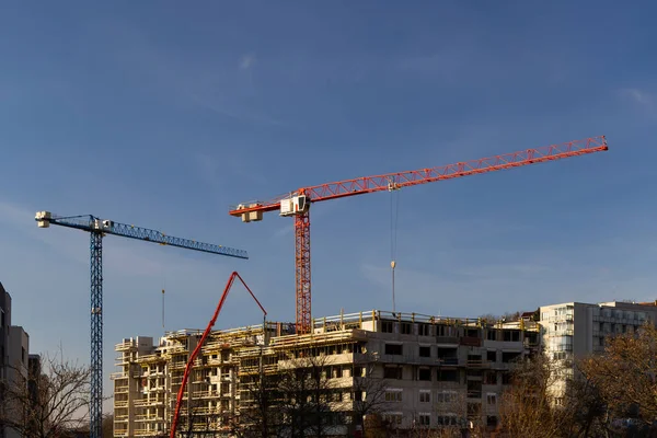 Bouw Van Nieuwe Woonflats — Stockfoto