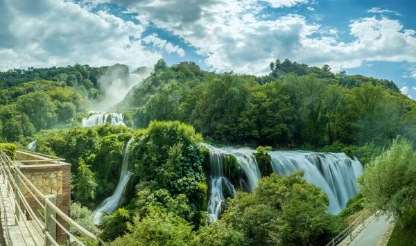 Marmore Falls Cascata Delle Marmore Región Umbría Italia —  Fotos de Stock