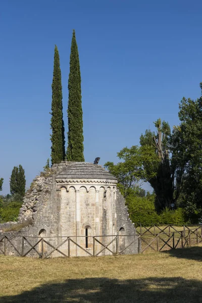 Santi Cipriano Giustina Church Pissignano Campello Sul Clitunnoi Umbria Italy — Foto Stock