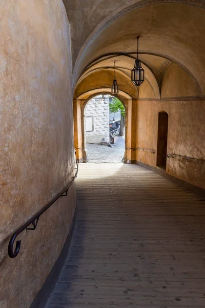 Öffentliche Passage Durch Die Burg Cesky Krumlov — Stockfoto
