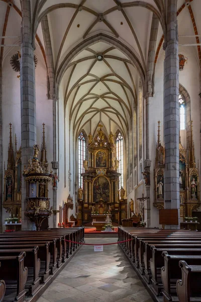 Church Vita Gothic Three Nave Building Cesky Krumlov Czech Republic — Stok fotoğraf