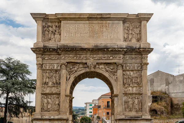 Arco Trajano Arco Triunfal Romano Antigo Benevento Campânia Itália — Fotografia de Stock