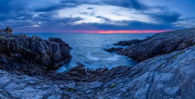 Quiberon, Morbihan, Brittany, Fransa kıyı şeridi