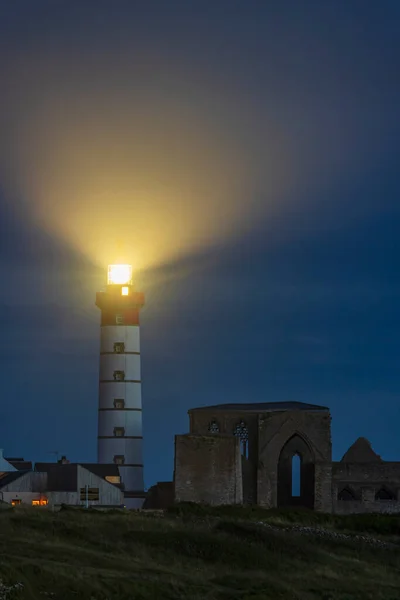 Saint Mathieu Világítótorony Pointe Saint Mathieu Plougonvelinben Finistere Franciaország — Stock Fotó