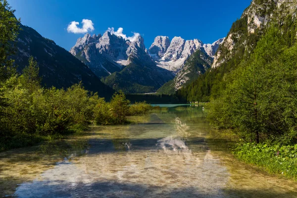 Lago Landro Tyrol Sud Italie — Photo