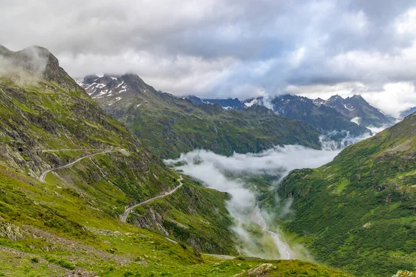 Типовий Альпійський Ландшафт Швейцарських Альп Поблизу Sustenstrasse Urner Alps Canton — стокове фото