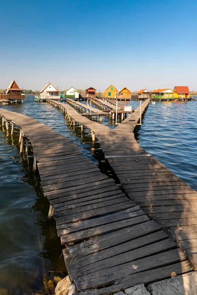 Cottages Piers Bokodi Northern Hungary — Stock Photo, Image