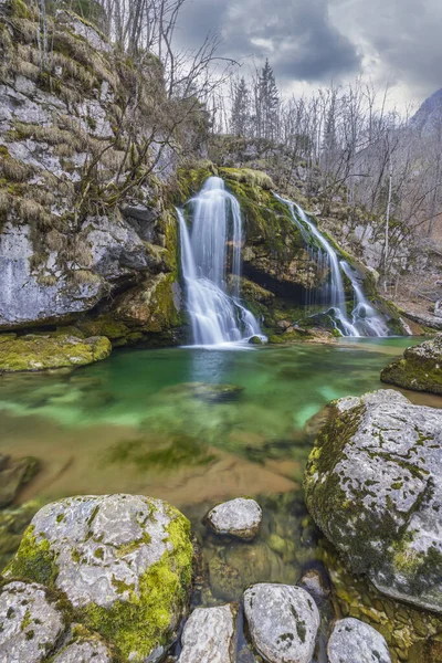 Vodopád Virje Národní Park Triglavski Slovinsko — Stock fotografie