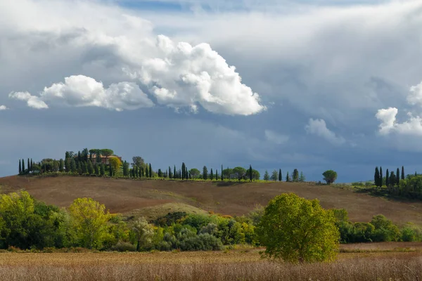 Типовий Тосканський Ландшафт Поблизу Сієни Тоскана Італія — стокове фото