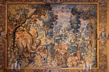 Serrant Kalesi İçişleri (Chateau de Serrant), Saint-Georges-sur-Loire, Maine-et-Loire Departmanı, Fransa