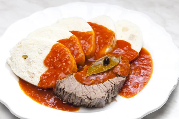 Carne Res Con Salsa Tomate Albóndigas — Foto de Stock