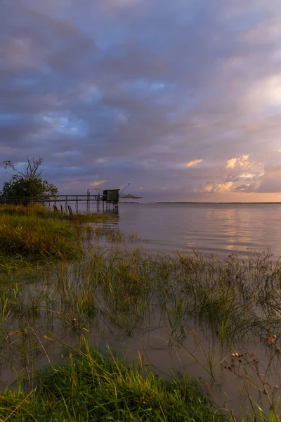 Traditional Fishing Hut River Gironde Bordeaux Aquitaine France — Stock Photo, Image