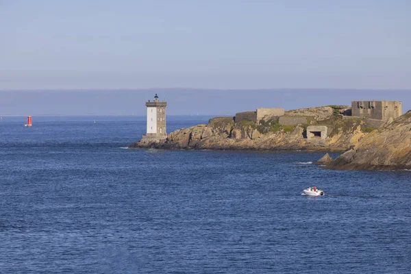 Conquet Phare Kermorvan Brittany France — 图库照片