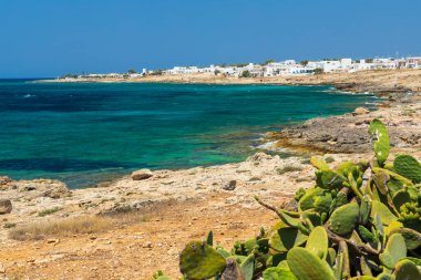 Gelibolu, Lecce, Apulia, İtalya yakınlarındaki plaj