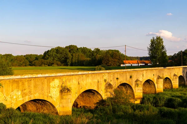 Starý Kamenný Most Přes Vitecký Rybník Třeboně Jižní Čechy Česká — Stock fotografie