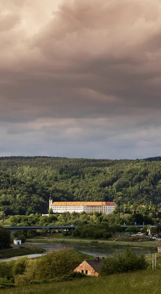 Castillo Decin Norte Bohemia República Checa — Foto de Stock
