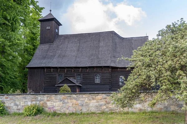 Wooden Church Martin 1611 Zalova Velke Losiny Northen Moravia Czech — Stock Photo, Image