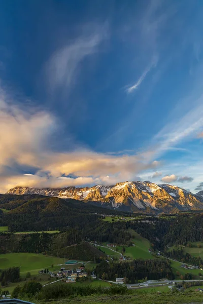 Massiccio Del Dachstein Tramonto Stiria Austria — Foto Stock