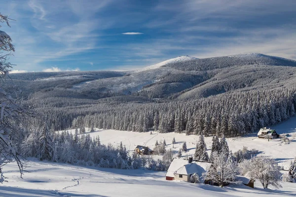 Winter Landscape Horni Mala Upa Giant Mountains Krkonose Northern Bohemia — Stock Photo, Image