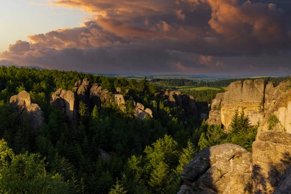 Schmiedeschlucht Kovarova Rokle Naturschutzgebiet Broumovske Steny Ostböhmen Tschechische Republik — Stockfoto