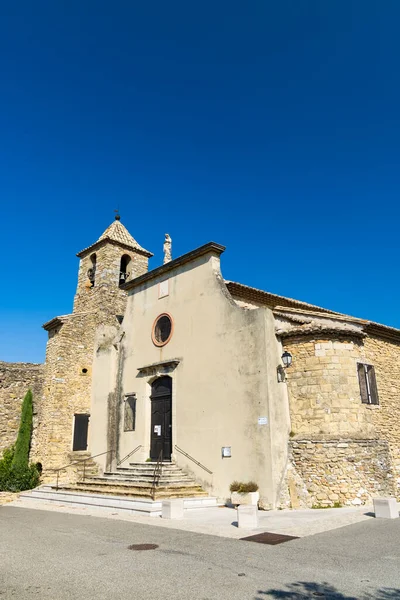 Church Old Town Vacqueyras Departement Vaucluse Provence France — Stock Photo, Image