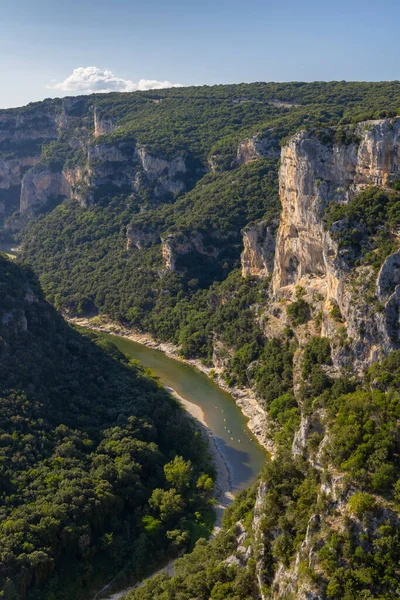 Gorges Ardeche Alvernia Rodano Alpi Francia — Foto Stock