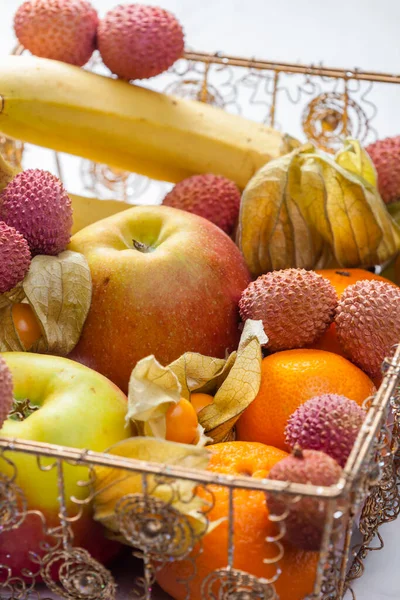 Still Life Fruit Basket — Stock Photo, Image