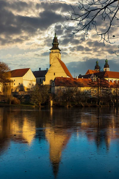 Telc Unesco Lista Światowego Dziedzictwa Unesco Morawy Południowe Czechy — Zdjęcie stockowe