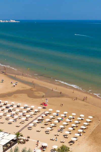Plaża Pobliżu Vieste Park Narodowy Gargano Apulia Włochy — Zdjęcie stockowe