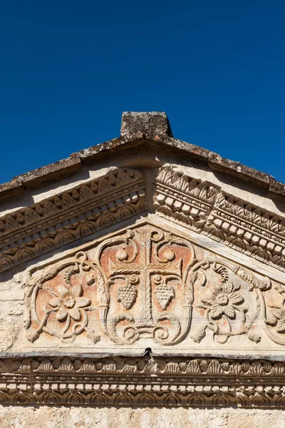 Tempio Clitumnus Chiesa Altomedievale Patrimonio Mondiale Unesco Pissignano Vicino Campello — Foto Stock