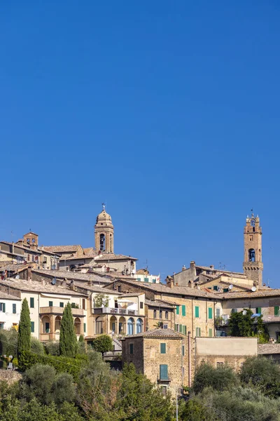 Ciudad Más Famosa Toscana Montalcino Italia — Foto de Stock