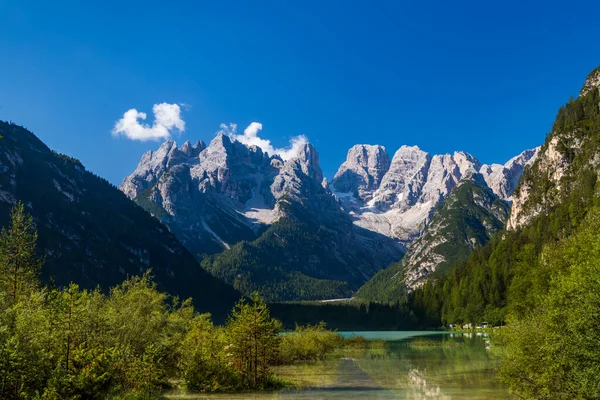 Lago Landro South Tyrol Italy — Zdjęcie stockowe