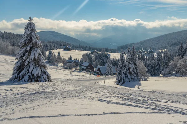 Winterlandschaft Rund Mala Upa Riesengebirge Krkonose Nordböhmen Tschechien — Stockfoto